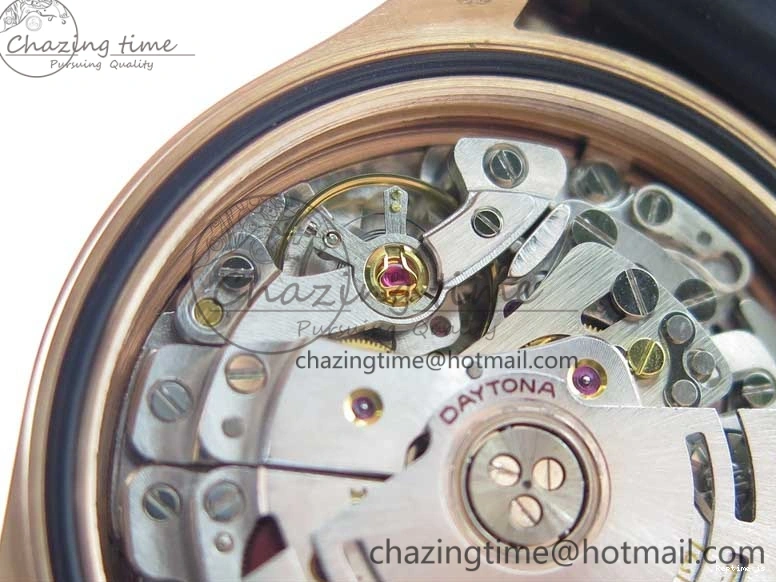 1224 Daytona 116515 Noob 1:1 Best Edition Chocolate Dial Lume Markers on Black Rubber Strap SA4130 (Free Extra Strap) V Stylish 2976